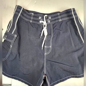 Original Lifeguard Trunk Black Swim Trunks Pockets Women's Size 13